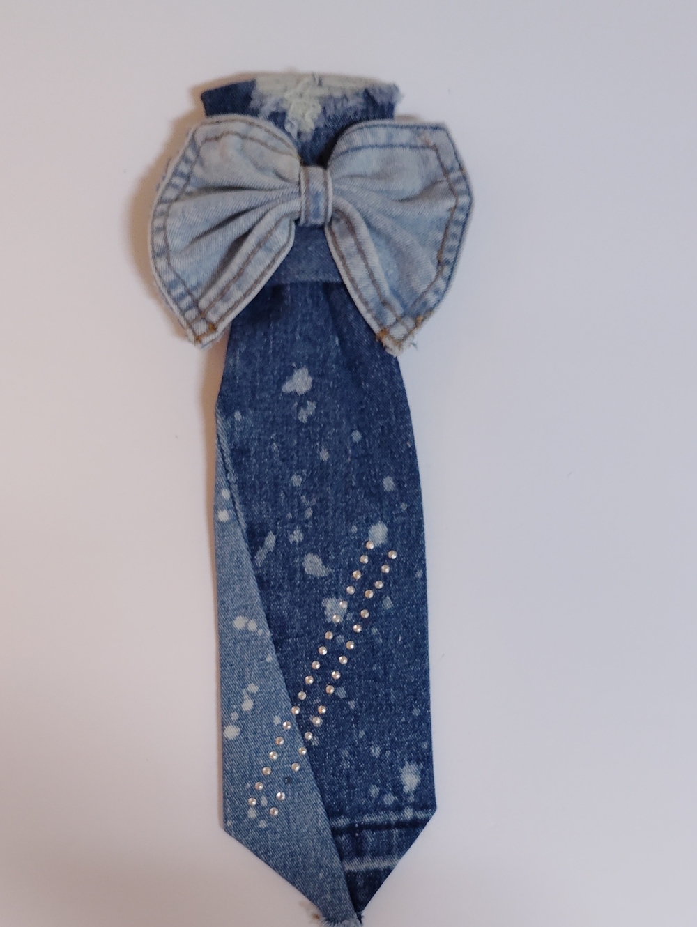 Denim Bow Tie Accessory